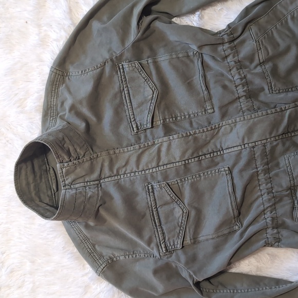Gap Army Green Garment-Dyed Utility Cargo Jacket Size Small - Picture 7 of 14